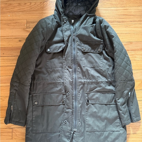 Barneys New York Dark Green‎ Quilted Field Parka
